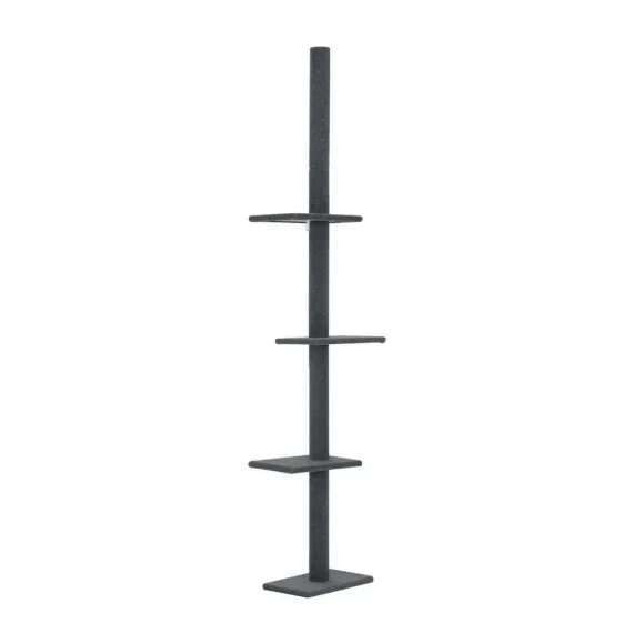 i.Pet Cat Tree 290cm Tower Scratching Post Scratcher Floor to Ceiling Cats Bed Grey