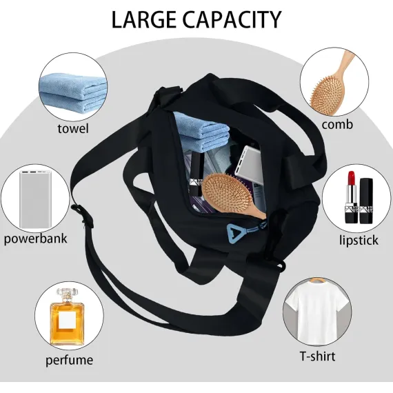 Mini Gym Bag Small Sport Bag Adjustable Duffle Bag Detachable Strap Gym Tote for Men Women Portable Shoulder Fitness Bag for Travel Sports