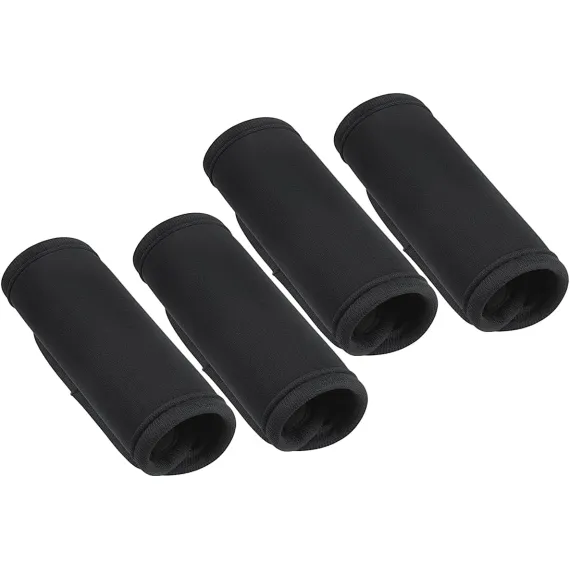 4 Pcs Neoprene Luggage Handle Wrap for Suitcase Luggage Tags Identifiers Bulk Luggage Handle Wrap Luggage Tag Wraps Travel Accessories (Black)