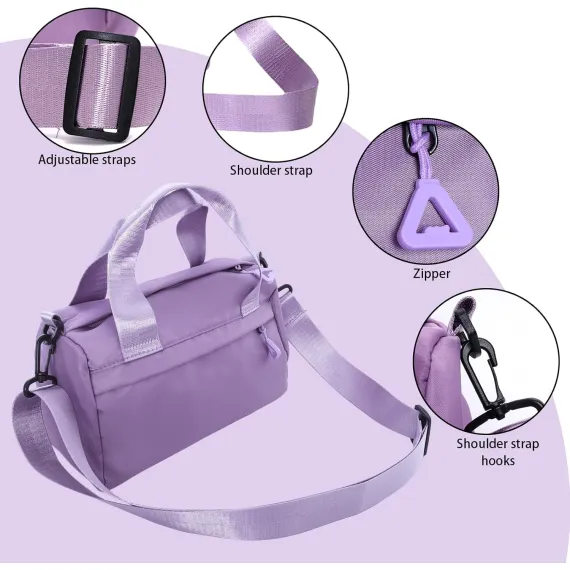 Mini Gym Bag Small Sport Bag Adjustable Duffle Bag Detachable Strap Gym Tote for Men Women Portable Shoulder Fitness Bag for Travel Sports