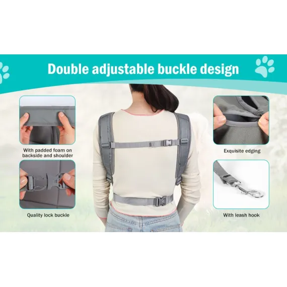 Gray Black outdoor pet backpack, dog backpack, pet carrier, outdoor dog gear, pet travel, dog transportation, Australia pet carrier, small dog backpack, medium dog carrier, breathable pet backpack