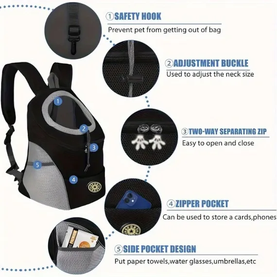 dog carrier backpack, small dog carrier, pet travel backpack, outdoor pet carrier, Australian pet gear, hands-free dog pack, portable pet carrier