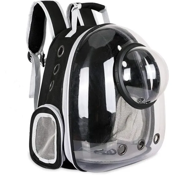 pet products Pet Space Capsule Backpack, Small Medium Cat Puppy Dog Carrier, Transparent Breathable Heat Proof, Pet Carrier for Travel Hiking Walking Camping, Grey