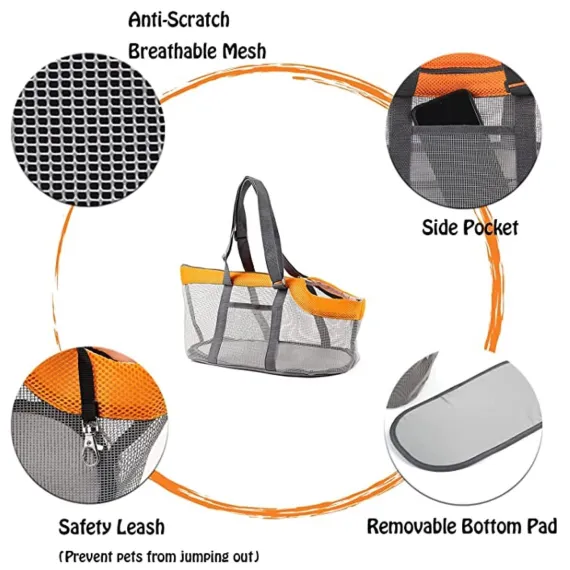 Pet Carrier Bag, Dog Purse,Cat Carrier Pet Handbag, Breathable Mesh Design for Small Dogs and Cats,Lightweight Panoramic Pet Bag