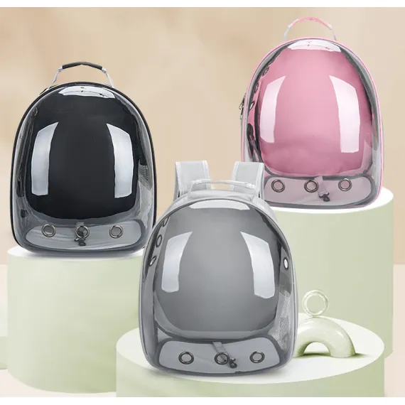 pet products Pet Space Capsule Backpack, Small Medium Cat Puppy Dog Carrier, Transparent Breathable Heat Proof, Pet Carrier for Travel Hiking Walking Camping, Grey