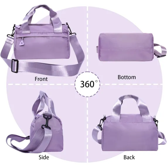 Mini Gym Bag Small Sport Bag Adjustable Duffle Bag Detachable Strap Gym Tote for Men Women Portable Shoulder Fitness Bag for Travel Sports