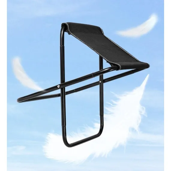 Camping Chair - Beach Chair - Fishing Chair - Folding Chair - Travel Stool - Mini Pocket Stool - Camping Chair - Garden Chair - Foldable Picnic Chair - Portable - Fits in Pocket - Up to 100kg - Foldable - Lightweight - Includes Carrying Bag - Black