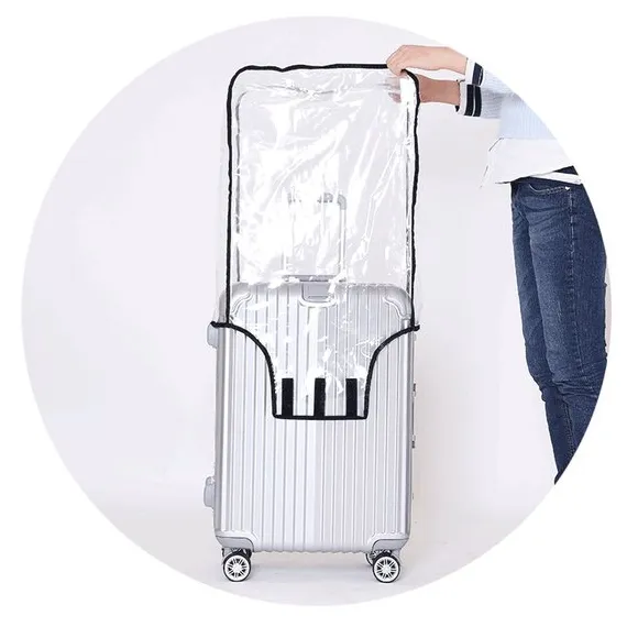 Luggage Cover - Transparent PVC Material - Waterproof and Scratch Resistant - Semi-transparent Luggage Cover - Suitable for Business Travel and Daily Use - 30