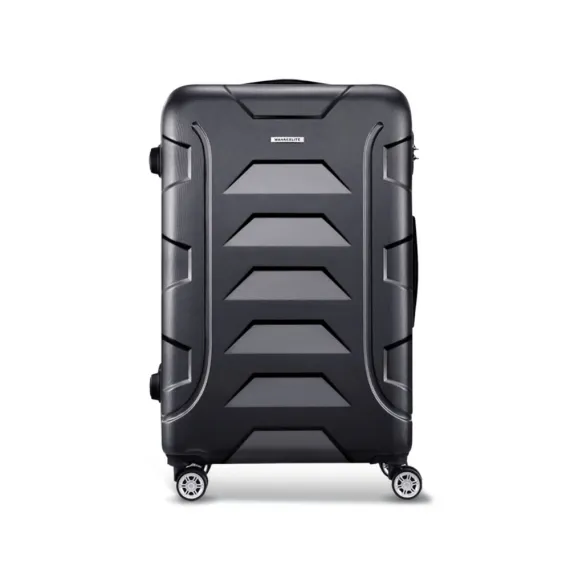 Wanderlite 28 Inch Luggage with TSA Lock Spinner Travel Suitcase Carry On Hard Shell Luggage Case Black