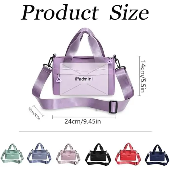 Mini Gym Bag for Women & Men Adjustable Small Duffle Bag with Detachable Strap, Waterproof Gym Tote with Wet Compartment, Portable Fitness Shoulder Bag for Sports & Travel (Black)