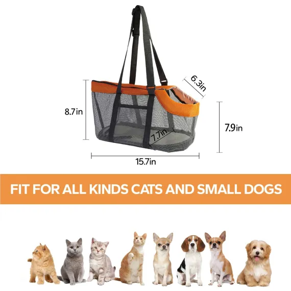 Pet Carrier Bag, Dog Purse,Cat Carrier Pet Handbag, Breathable Mesh Design for Small Dogs and Cats,Lightweight Panoramic Pet Bag