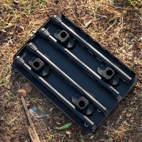Small Folding Camping Table Portable - Adjustable Height Table with Collapsible Stool and Mesh Layer Foldable Table Lightweight