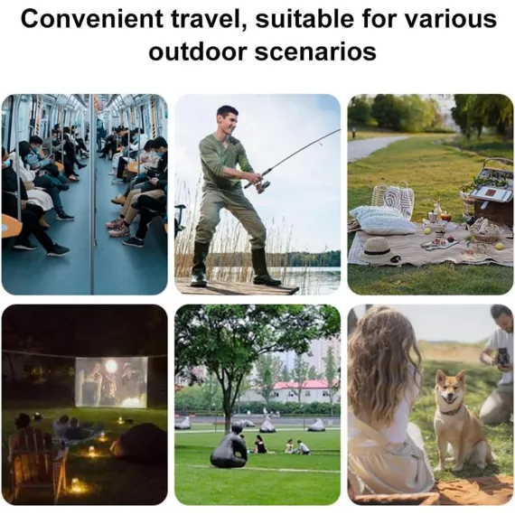 Camping Chair - Beach Chair - Fishing Chair - Folding Chair - Travel Stool - Mini Pocket Stool - Camping Chair - Garden Chair - Foldable Picnic Chair - Portable - Fits in Pocket - Up to 100kg - Foldable - Lightweight - Includes Carrying Bag - Black