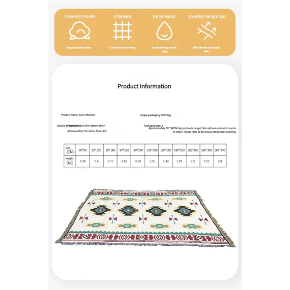 2pcs pack set 90*180cm Bohemian Picnic Blanket, Waterproof Camping Blanket, Outdoor Rug for Camping, Picnic, Beach