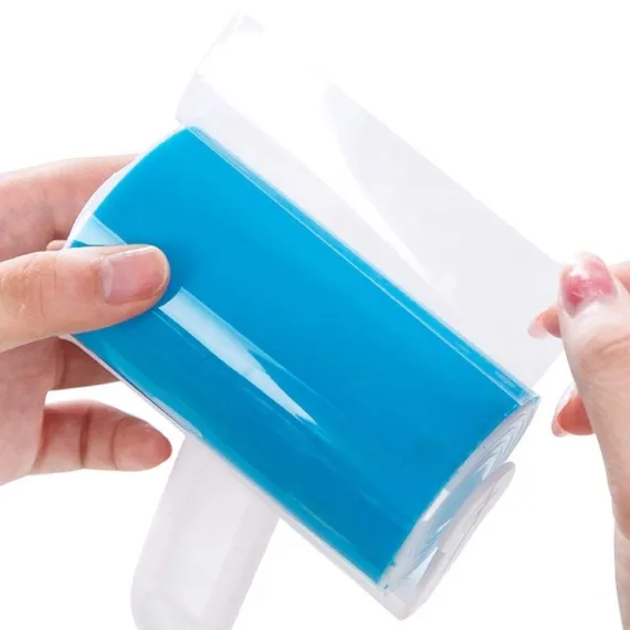Washable Lint Roller Lint Roller Reusable Sticky Dog Cat Hair Remover Cleaner with Cover for Clothes, Pet Hairs, Carseats