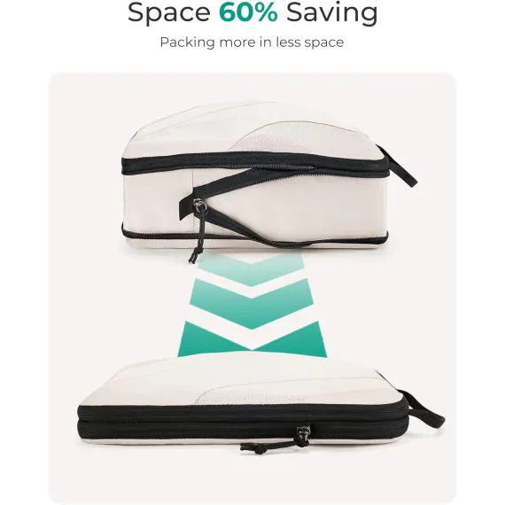 Compression Packing Cubes, 6 Set/4 Set/2 Set Travel Packing Cubes for Carry on Suitcases, Compression Suitcase Organizers Bag Set & Travel Cubes for Luggage, Lightweight Packing Organizers