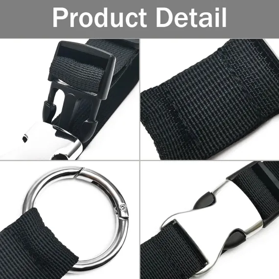 Add a Bag Luggage Straps Jacket Gripper Luggage Straps Baggage Suitcase for Travel Belt Luggage with Buckle Adjustable Luggage Accessories(Black)