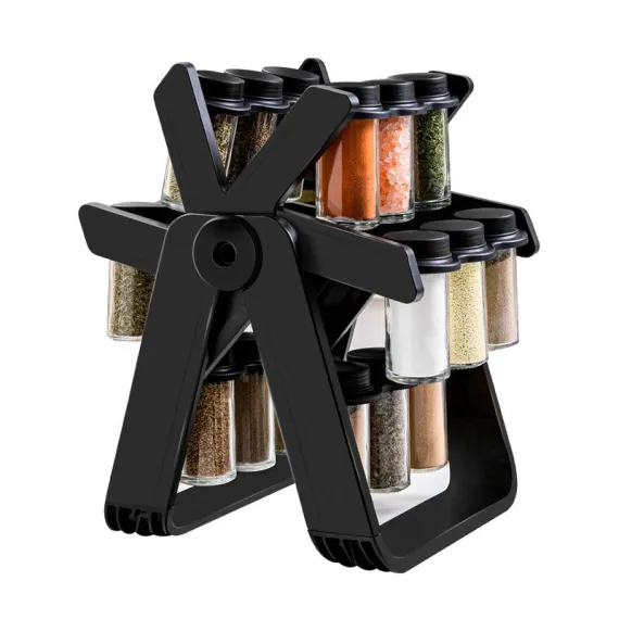 Rotating Spice Rack Set, Storage Shelf, Household Organizer Rack