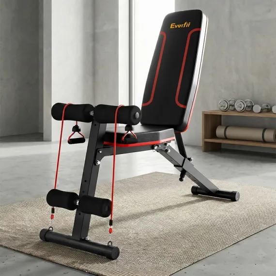 Everfit Weight Bench Adjustable FID Bench Press Home Gym 150kg Capacity