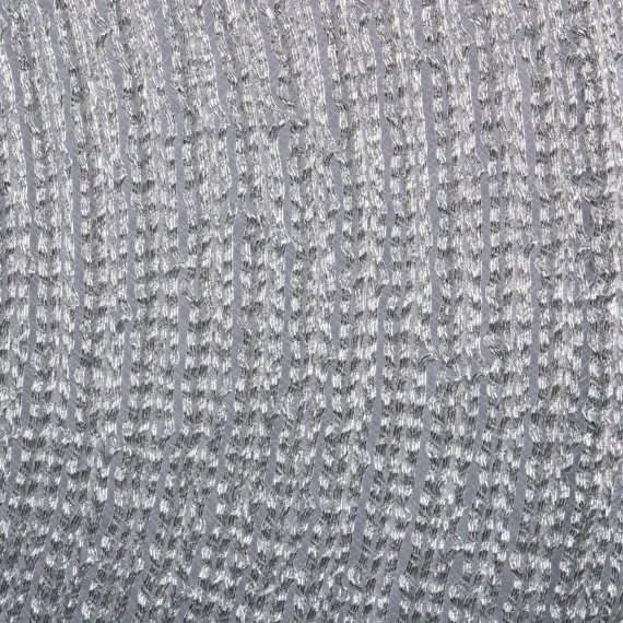 4 Piece DII Woven Placemats Collection Metallic Round Placemat Set, 11.8", Platinum SilverDecorative Sparkle Bling
