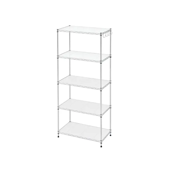 Artiss 5-Tier Kitchen Rack Shelf Shelving Unit 60x35x150CM Adjustable Metal Storage Shelves Silver