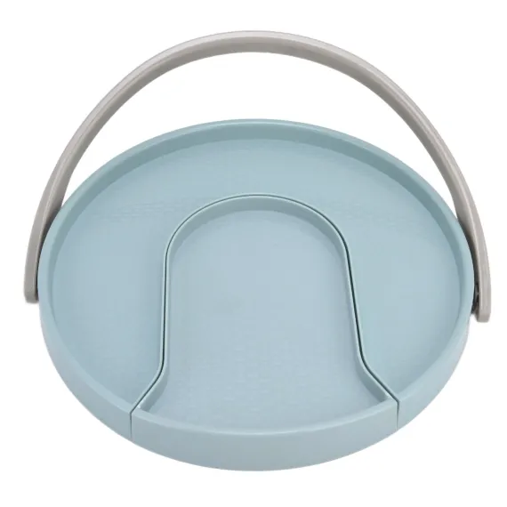 Kitchen Storage Turntable Non Skid Kitchen Spice Beverage Pull Out Organizer Rack for Kitchen Cabinets PantryBlue