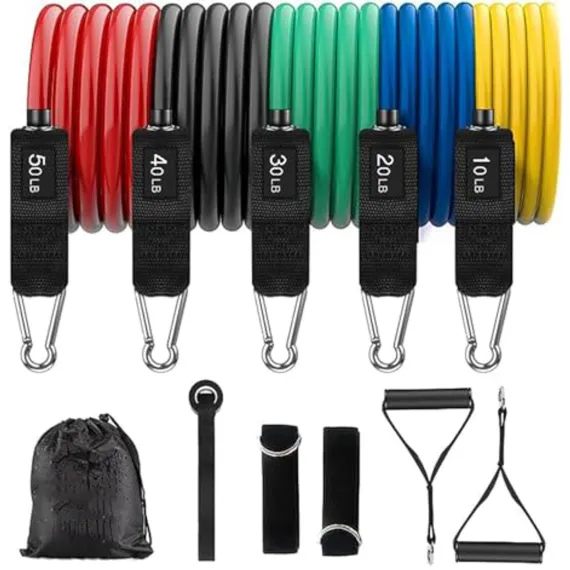 Resistance Bands - Exercise Bands - Training Bands - Resistance Bands with Handles for Men and Women - Exercise Bands for Fitness and Strength Training at Home