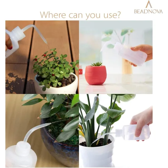 Squeeze Bottle Plant Watering Bottle 250ml 8oz Small Wash Bottle Squeeze Plastic Small Watering Can for Indoor Plants Succulent Watering Can (1pc)