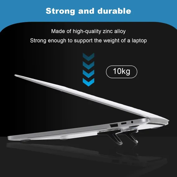 2Pcs Keyboard Riser Self-Adhesive Mini Portable Laptop Stand Foldable Portable Computer Self Adhesive Keyboard Riser for Laptop Most Keyboards, Black ABS Adjustable Keyboards Stand for Desktop