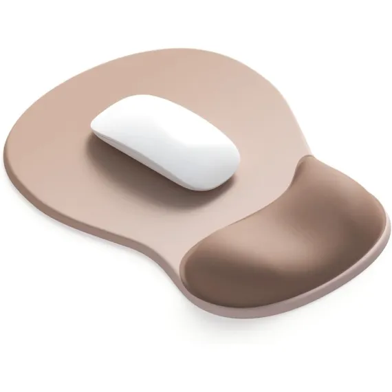 Gel mouse pad - mouse pad with wrist rest - Gaming Mouse Pad - Mouse Pad with Memory Foam Wrist Rest and Non-Slip Base - Non-Slip - Desk Accessories for Office - Office - For Computer, Cafe, Home & Office - 26 × 19.5 cm - Gradient Apricot