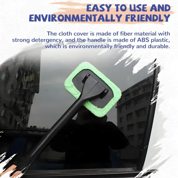 Window Squeegee - Car Cleaning Supplies - Window Washer - Windshield Cleaning Tool with 5 Reusable Towels - Car Window Squeegee - Car Interior Window Cleaning Tools - Car Wash Brushes - Window Squeegee