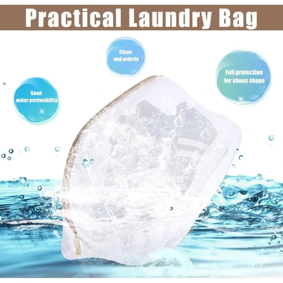 Laundry bag - Packing cubes - Laundry net - Women's shoe bag - Laundry bags with zipper - Compression zippered storage cubes - Reusable - 2 pieces - Shoe protector - Clothes