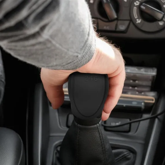 Transmission Lever Cover - Car Gear Shift Knob Cover - Car Gear Shift Knob Protective Cover - Car Round Soft Silicone Anti-slip Gear Shift Knob Cover - Black