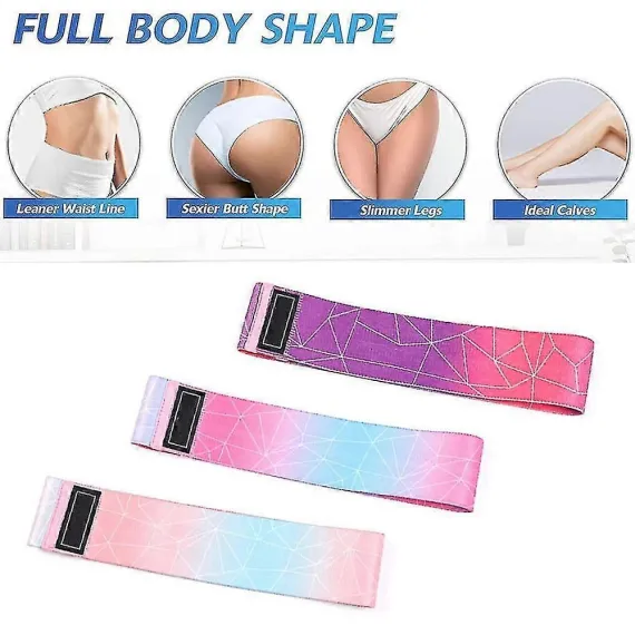 3 Pack Fabric Booty Bands, Resistance Bands For Women Butt And Legs Workout Bands Leg Bands