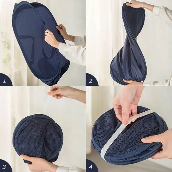 4 Pcs Collapsible Laundry Baskets, Opening Laundry Hamper, Foldable Laundry Basket, Dirty Clothes Basket for Clothes & Home Organization