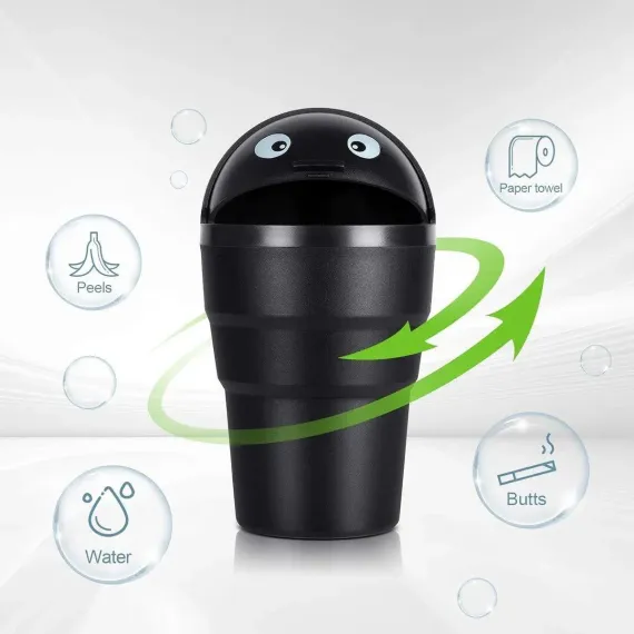 3pcs Car Trash Can Portable Cute Garbage Bin for Car Waste Storage Container
