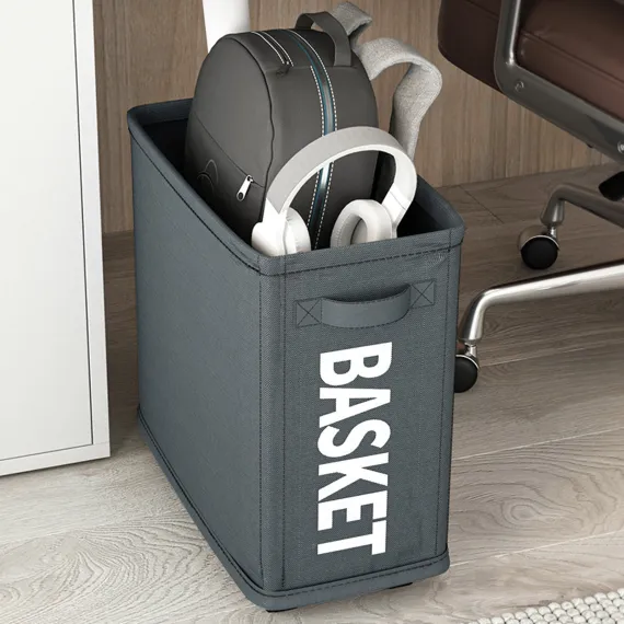 Laundry Baskets with Wheels and Handle, Collapsible Laundry Baskets, Clothes Laundry Basket with Removable Wash Bags for College Dorm, Rolling Laundry Hamper Dark Gray