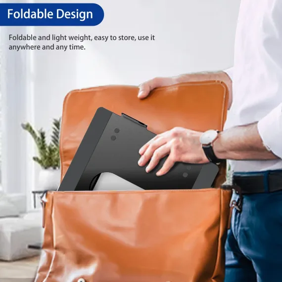 Aluminum Laptop Stand, Ergonomic Adjustable Notebook Riser Holder Computer Stand Compatible with 10-14" Laptops, Black