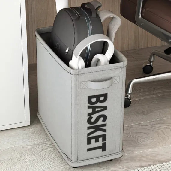 Laundry Baskets with Wheels and Handle, Collapsible Laundry Baskets, Clothes Laundry Basket with Removable Wash Bags for College Dorm, Rolling Laundry Hamper Gray