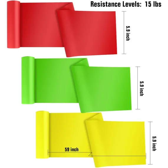 Resistance Bands Elastic Exercise Bands 3 Pack Physical Therapy Tension Band Recovery Band Workout Strength Training Bands for Women, Yoga, Arms,Upper Body and Shoulders