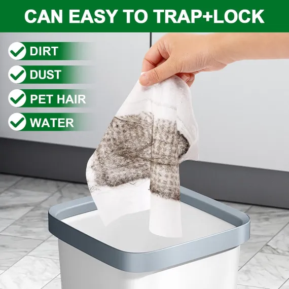 Dry Sweeping Cloths for Swiffer Sweeper Mop - 50 Count Disposable Dry Mop Refills Pad for Floor Mopping & Cleaning - Hardwood Floor Mop Cleaner Cloth Refill, Unscented (Mop is not Included)