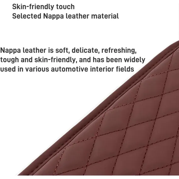 Thin Car Center Console Cover,Leather+Memory Foam Car Armrest Cover with 2 Storage Bags,Universal Car Storage Organizer Car Accessories Interior for Most Cars Trucks SUVs (Black)