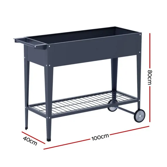Green Fingers Raised Garden Bed x2 Elevated 100X40X80cm Planter Box Raised Container Herb