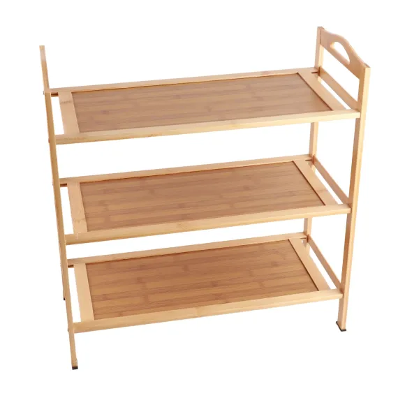Multi Layer Shoe Rack Thicken Bamboo Large Capacity Durable Shoe Storage Rack for Bedroom Dormitory 3 Layers, 50cm/19.7in Length