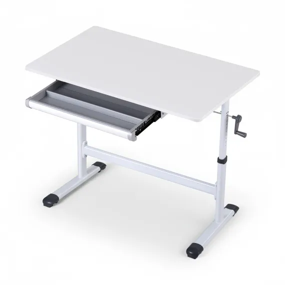 Artiss Standing Desk Height Adjustable Workstation Computer Desks Study 100CM White