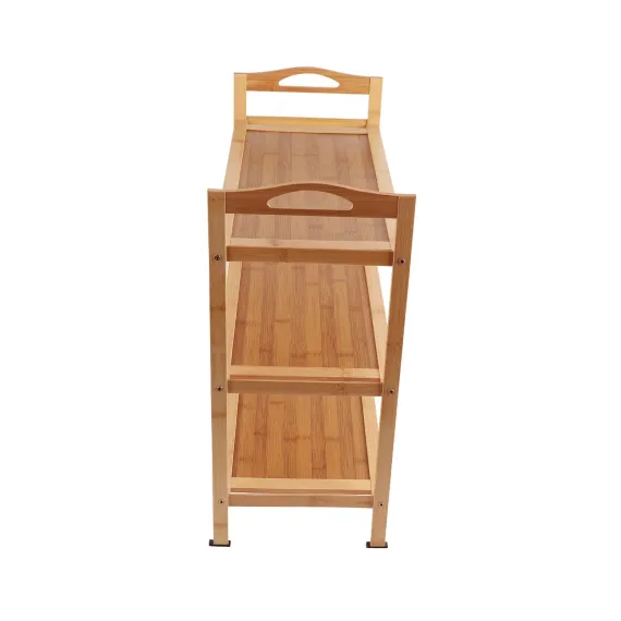 Multi Layer Shoe Rack Thicken Bamboo Large Capacity Durable Shoe Storage Rack for Bedroom Dormitory 3 Layers, 50cm/19.7in Length