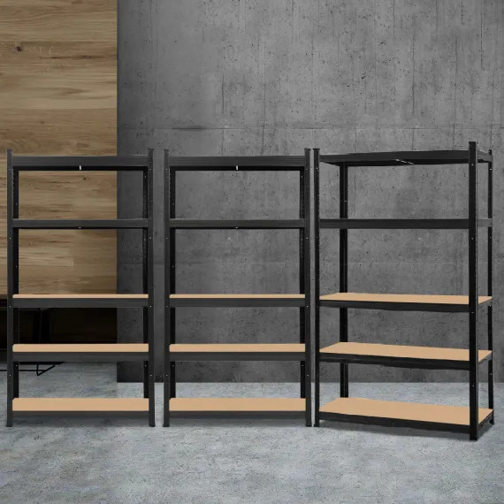 Giantz 3x1.8M Garage Shelving Warehouse Rack Pallet Racking Storage Shelf Black