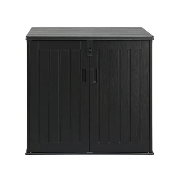 Gardeon Outdoor Storage Box 775L Container Lockable Cabinet Tool Organizer Shed Black