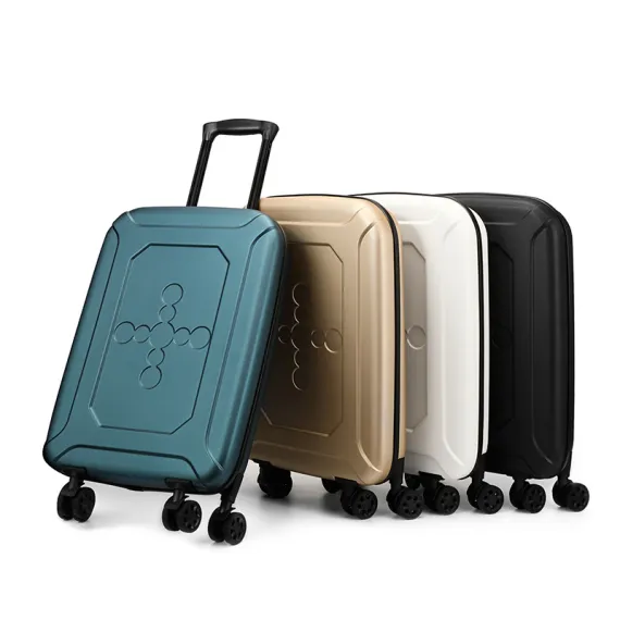 Rose gold 20 Inch Foldable Carry-on Suitcase Ultra Lightweight 2.1kg Hard Shell Luggage with 360 Spinner Wheels and Combination Lock for Australian Travel