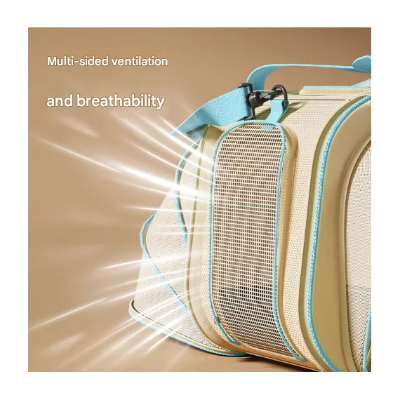 Stylish Portable Pet Backpack - Spacious Pet Carrier with Anti-Stress Design